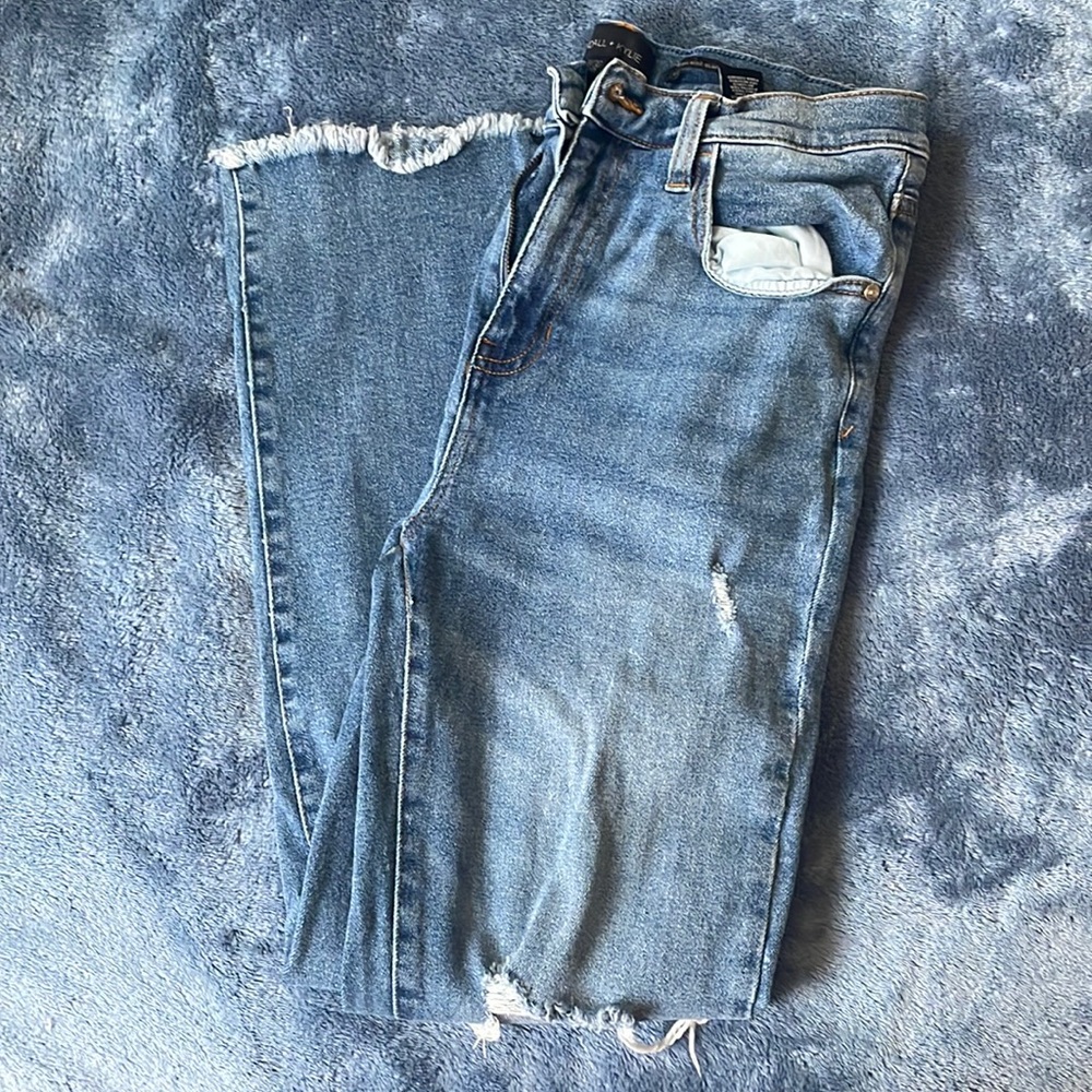 High rise straight leg jeans